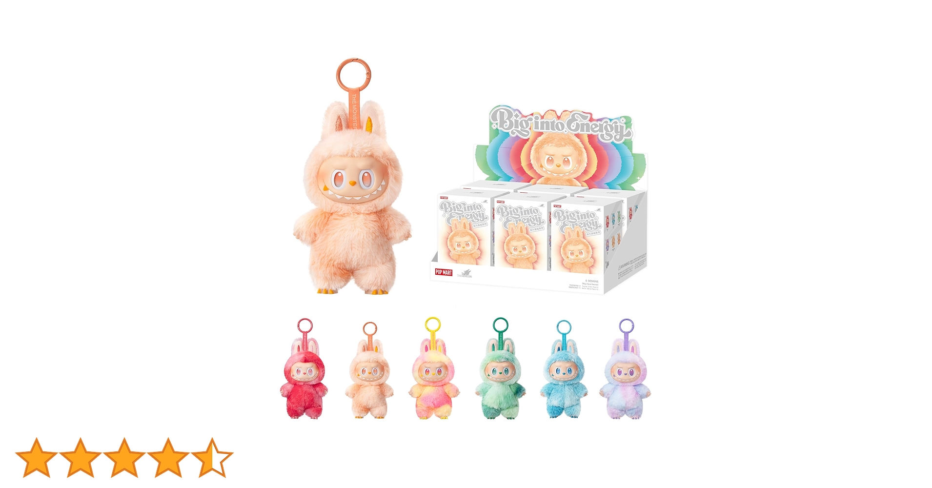 POPMART Labubu 新品Big into Energy 全種6個セット Pop Mart Labubu Doll Big Into Energy Series – Set of 6 Boxes